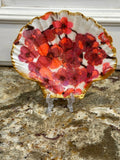 Decoupaged and Hand Painted Natural Scallop Shell