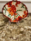 Decoupaged and Hand Painted Natural Scallop Shell