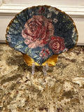 Decoupaged and Hand Painted Scallop Shell
