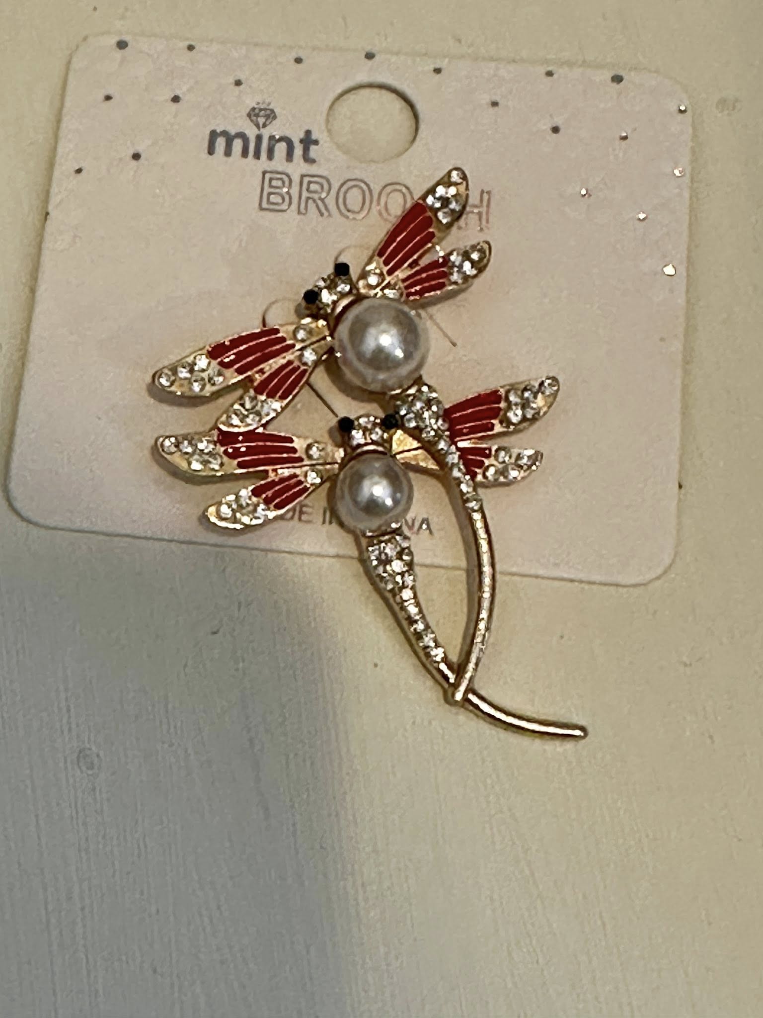 Double Dragonfly Brooch