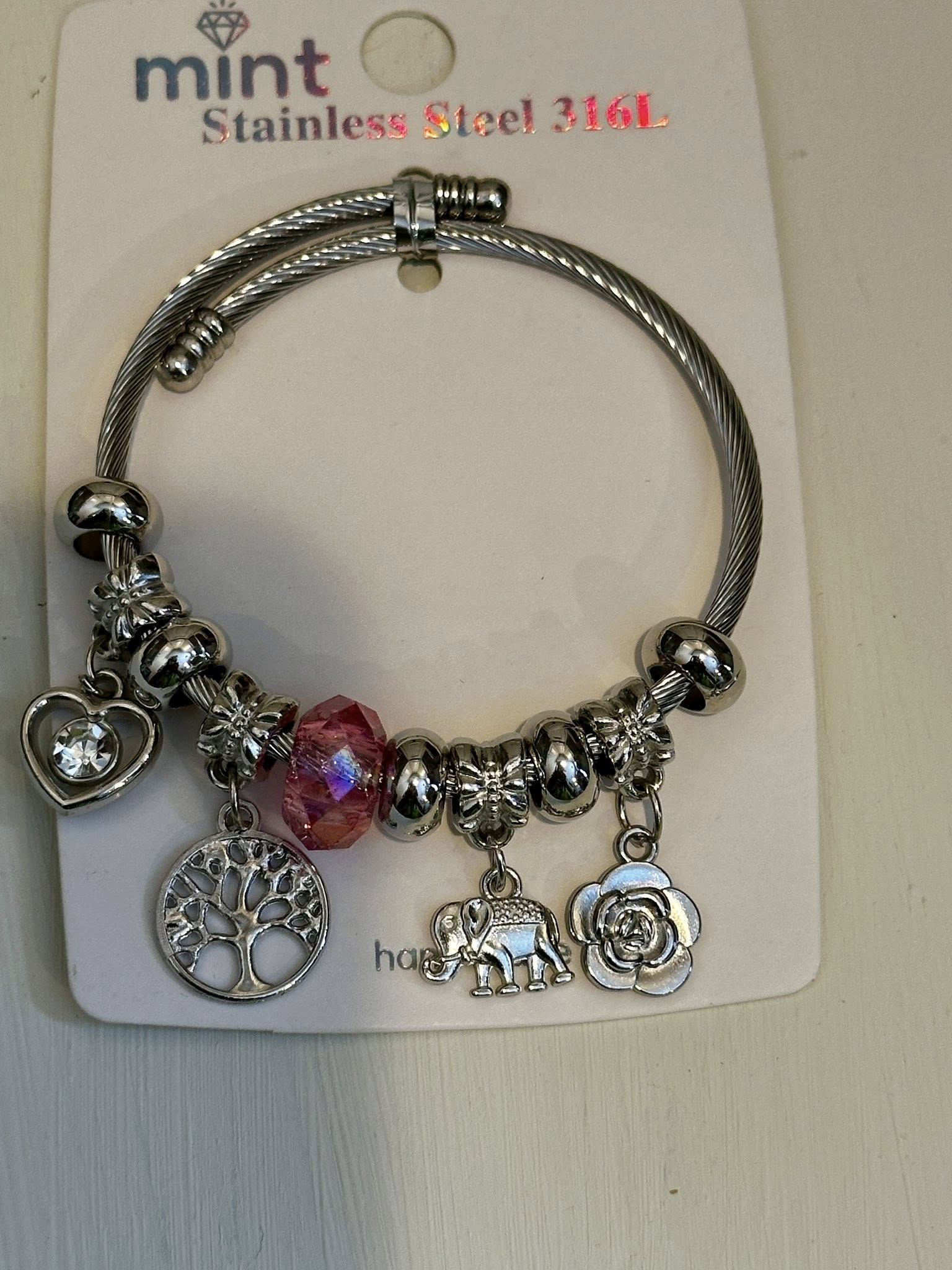 Mint Brand Charm Bracelet Elephant/Tree of Life