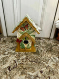 Hand Painted and Decoupaged Bird House