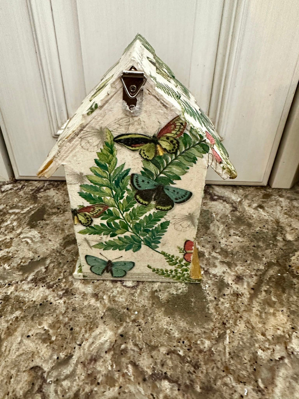 Hand Painted and Decoupaged Bird House